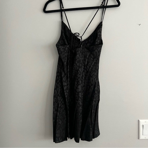 Free People Intimately Black Satin Slip Dress - Picture 3 of 4
